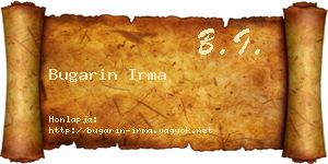 Bugarin Irma névjegykártya
